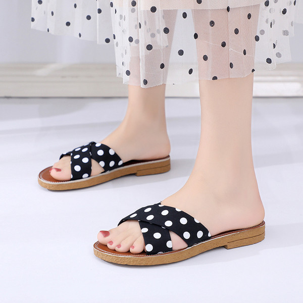 Ženske casual papuče s ravnim potplatom