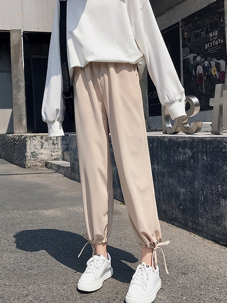 Ženske hlače s visokim strukom i vezicama