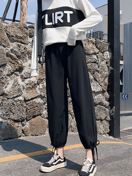 Ženske hlače s visokim strukom i vezicama