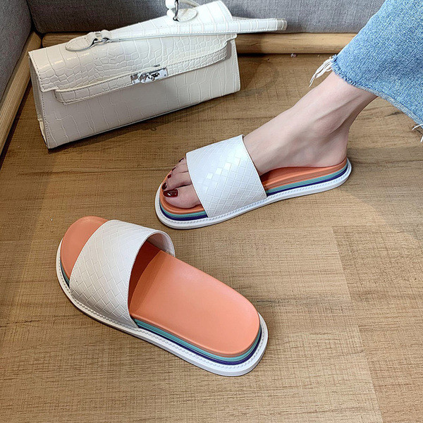 Ležerne ženske papuče običan model sa ravnim potplatom