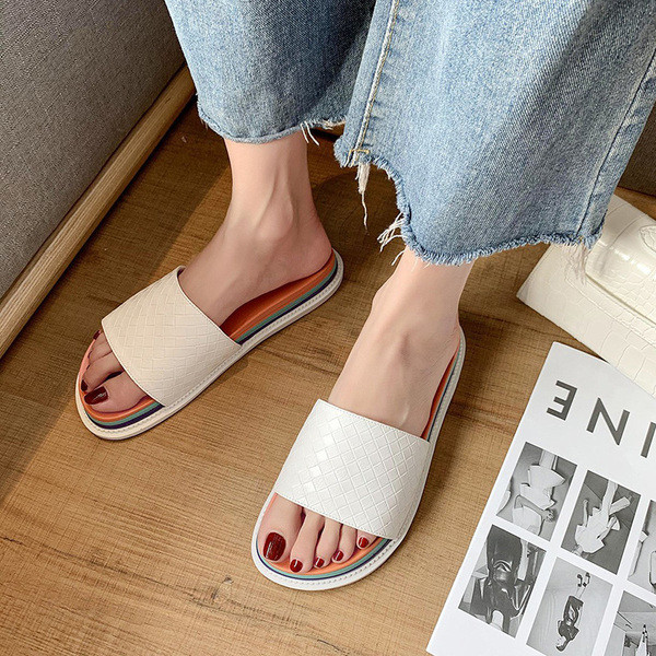 Ležerne ženske papuče običan model sa ravnim potplatom