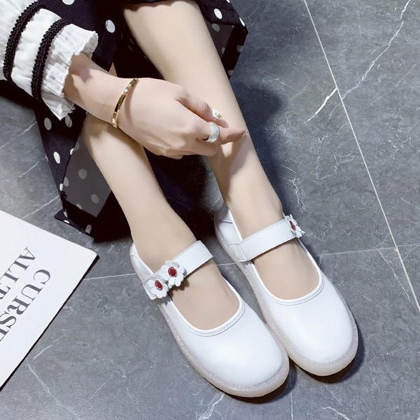 Ženske ležerne kožne cipele s remenom