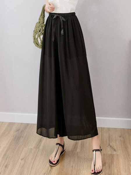 Széles női sifon nadrág