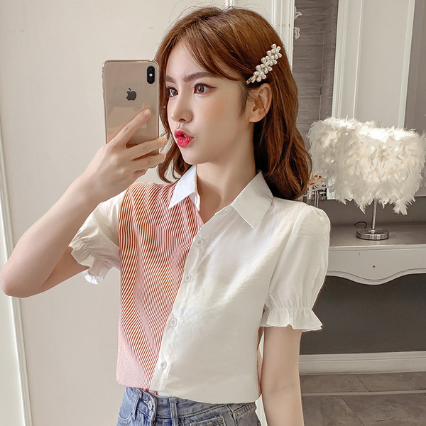 Novi model ženske košulje sa klasičnom kragnom i kratkim rukavima