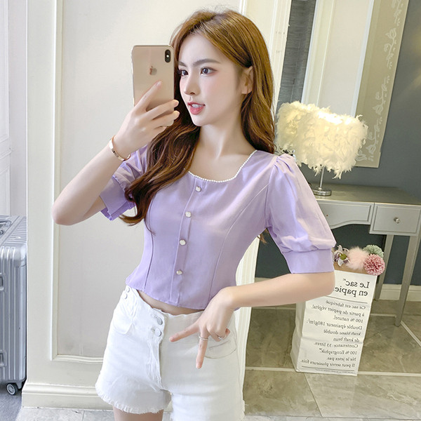 Moderna ženska košulja s četvrtastim izrezom