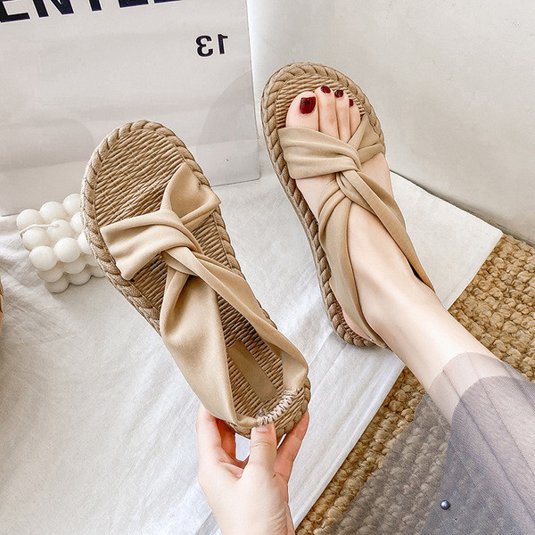 Női topikus textil szandál lapos talppal