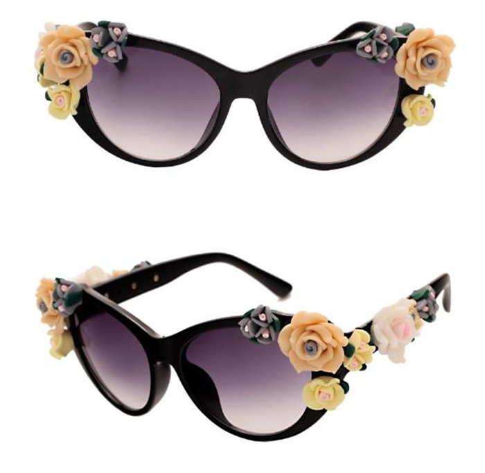 Modern női napszemüveg 3D elemmel