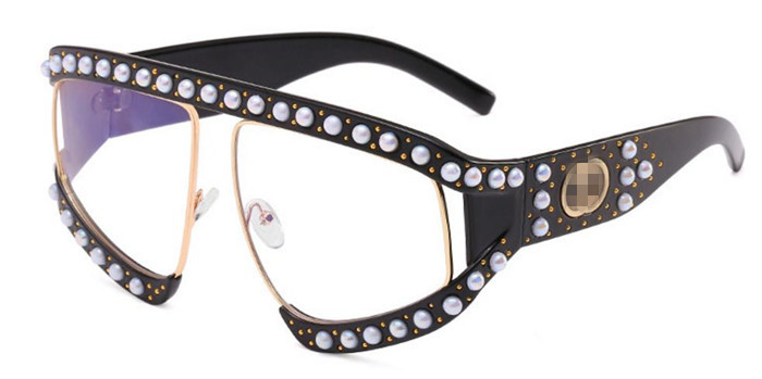 Modern női napszemüveg dekorgyöngyökkel