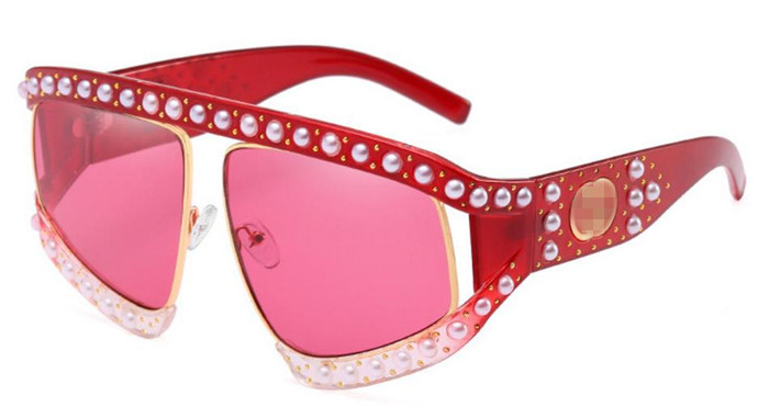 Modern női napszemüveg dekorgyöngyökkel