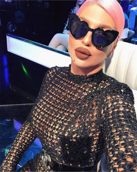 Sieviešu aktuālas sirds formas saulesbrilles