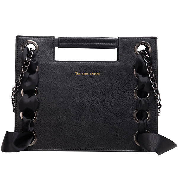 Sieviešu stilīga soma kvadrātveida formā ar dzelzs rokturi