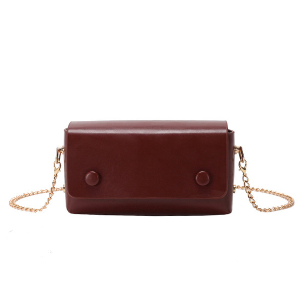 Sieviešu ādas soma ar garu metāla rokturi