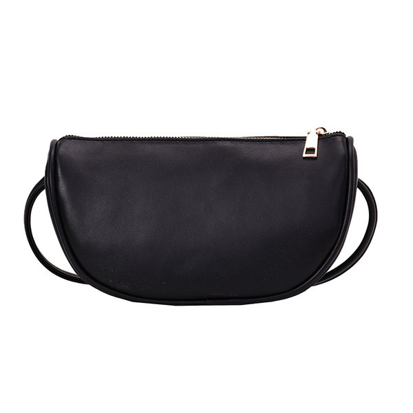 Ādas sieviešu maza soma ar garu rokturi