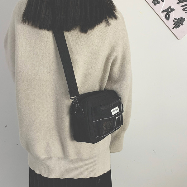 Ležerna ženska torba s prednjim prozirnim džepom