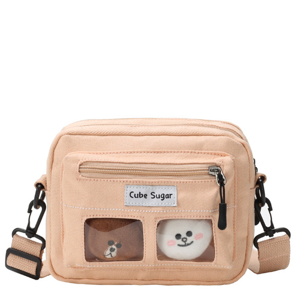 Ležerna ženska torba s prednjim prozirnim džepom