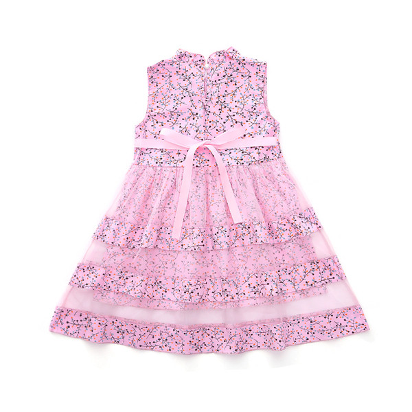 Bērnu kleita ar ziedu apdruku un tillu