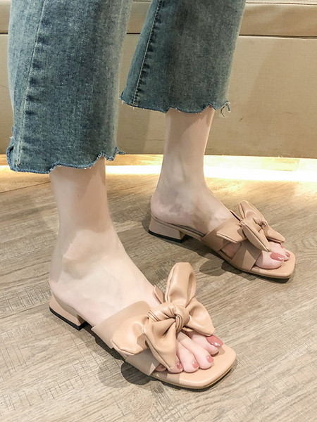 Modernas sieviešu čības no eko ādas ar plakanu zoli un lentīti