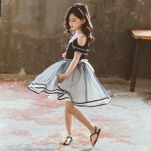 Izgriezta bērnu kleita ar tillu un lentīti