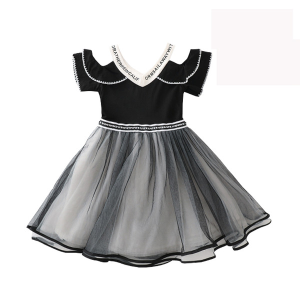 Izgriezta bērnu kleita ar tillu un lentīti