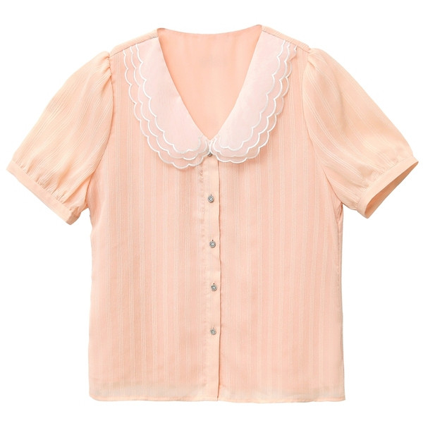 Női ing széles modell csipkével és spitz nyakkivágással