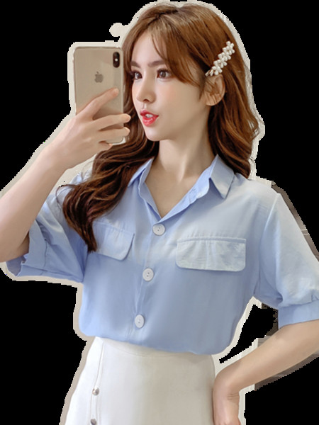 Alkalmi női ing széles modell rövid ujjal