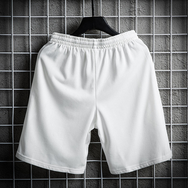 Férfi rövidnadrág elasztikus derékkal és rátéttel