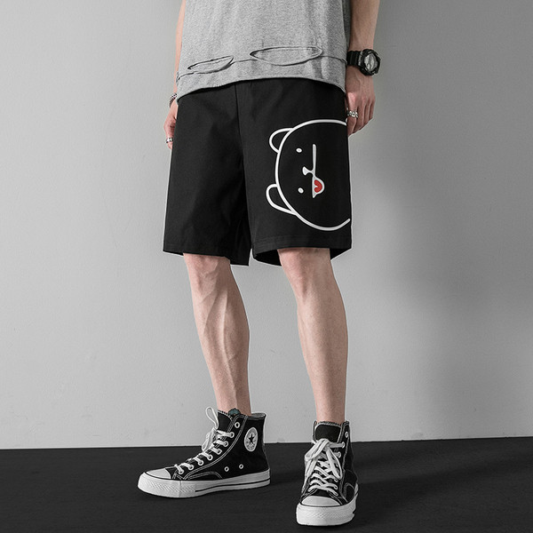 Férfi rövidnadrág széles modell rátéttel és 5XL méretig