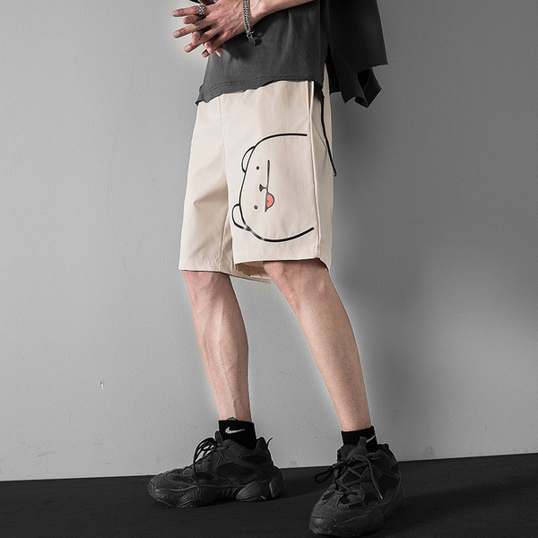 Férfi rövidnadrág széles modell rátéttel és 5XL méretig