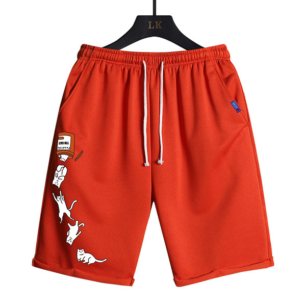 Vīriešu šorti ar elastīgu jostasvietu un aplikāciju