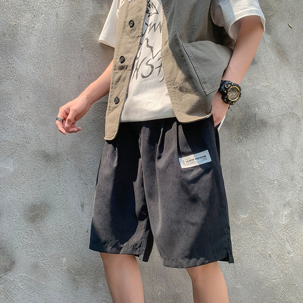 Férfi rövidnadrág széles modell elasztikus derékkal