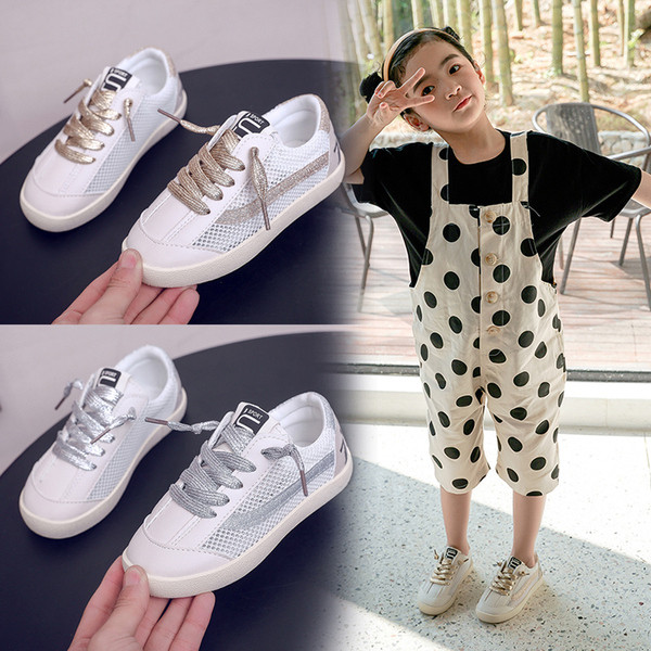 Gyerek tornacipő hálós és lapos talppal lányoknak