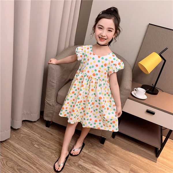 Lezser, nyári pöttyös gyerekruha