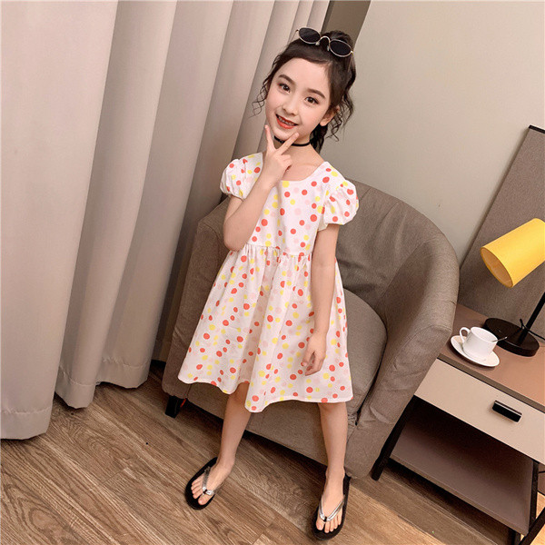 Lezser, nyári pöttyös gyerekruha