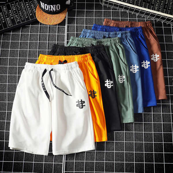 Férfi rövidnadrág rátéttel és elasztikus derékkal