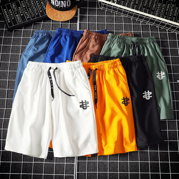 Férfi rövidnadrág rátéttel és elasztikus derékkal