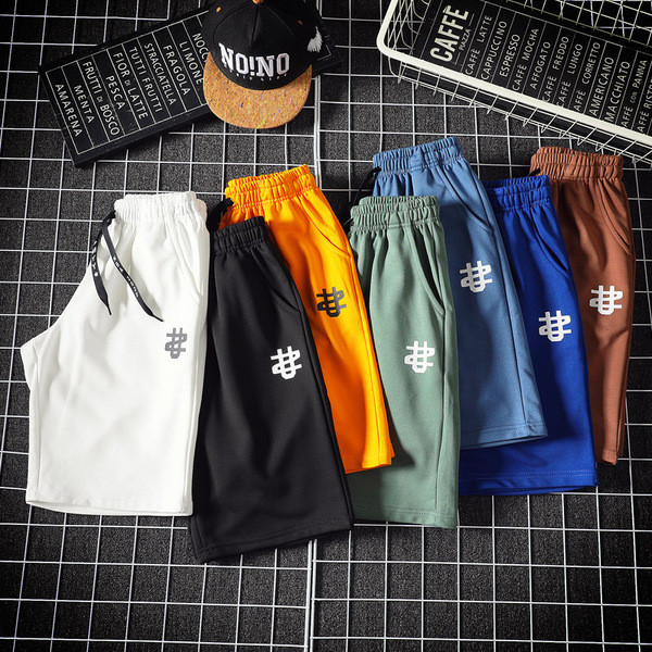 Férfi rövidnadrág rátéttel és elasztikus derékkal