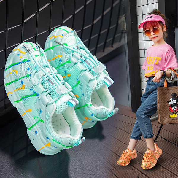 Világító gyerekcipő nyakkendővel lányoknak