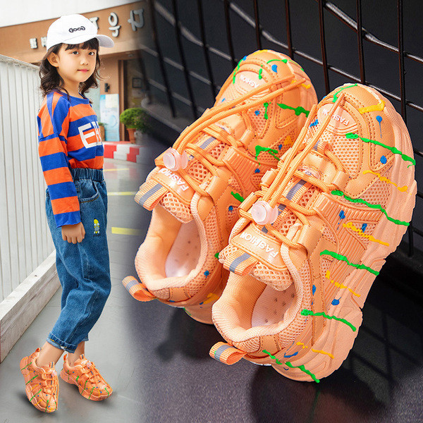 Világító gyerekcipő nyakkendővel lányoknak