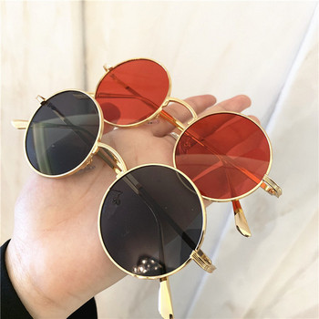 Дамски модерни кръгли слънчеви очила с тънки рамки