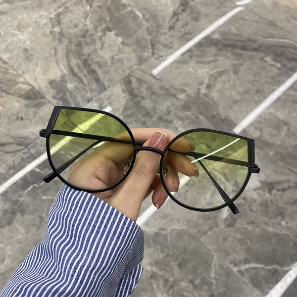 Női stílusos női kerek szemüveg