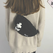 Hétköznapi női szövettáska, amely megfelel a deréknak