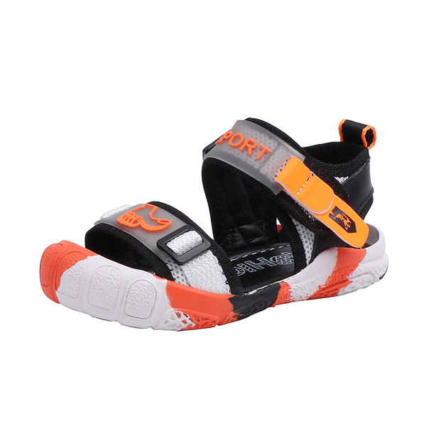 Ikdienas bērnu sandales ar uzrakstu un uzlīmēm zēniem