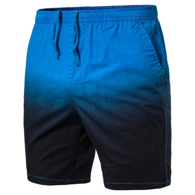 Kéttónusú férfi rövidnadrág gumírozott derékkal és zsebekkel