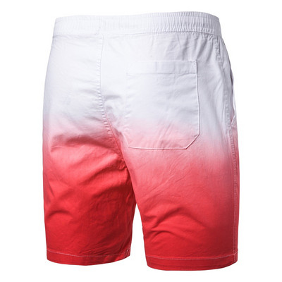 Kéttónusú férfi rövidnadrág gumírozott derékkal és zsebekkel