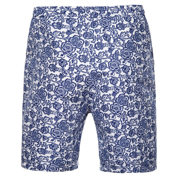 Férfi rövidnadrág virágmintával, rugalmas derékkal