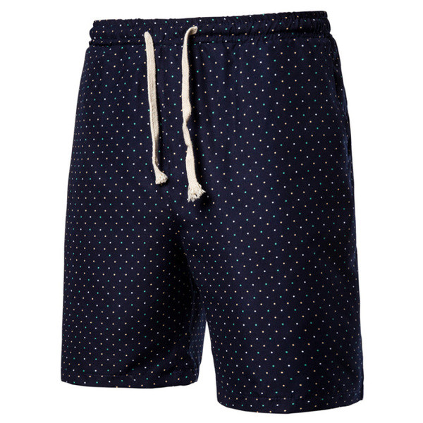 Pöttyös férfi rövidnadrág elasztikus derékkal