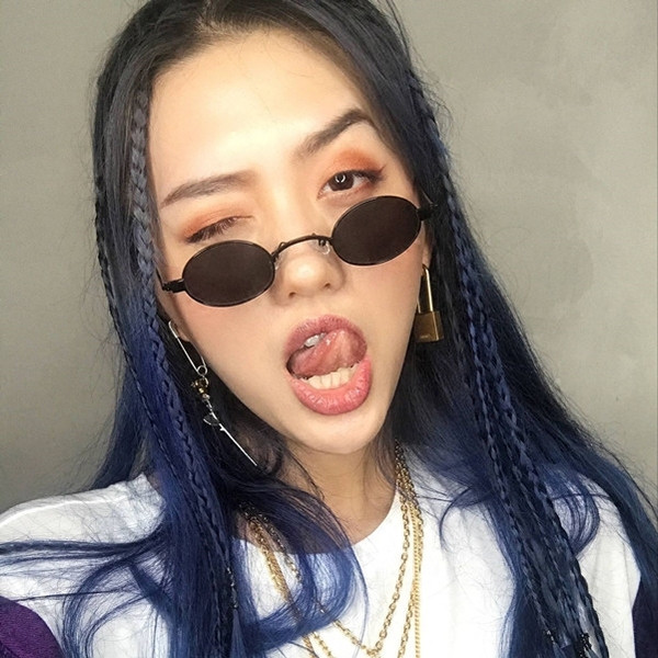 Stílusos retro női kerek napszemüveg