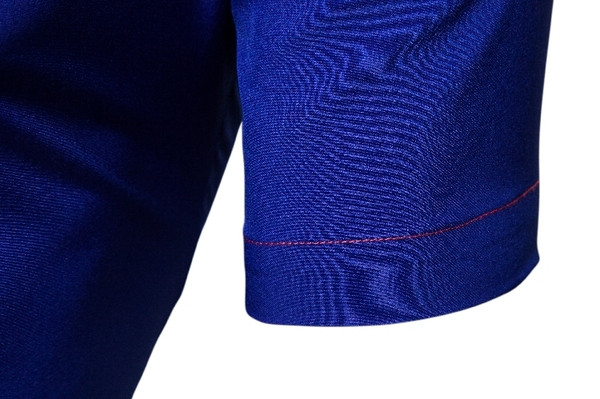 Kéttónusú férfi ing rövid ujjal és klasszikus gallérral