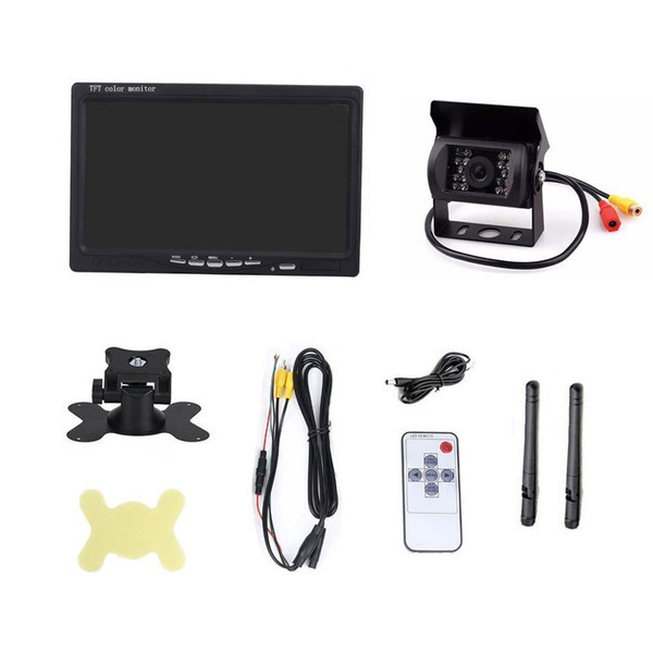 Széles képernyős, 7 hüvelykes monitor vezeték nélküli tolatókamerával