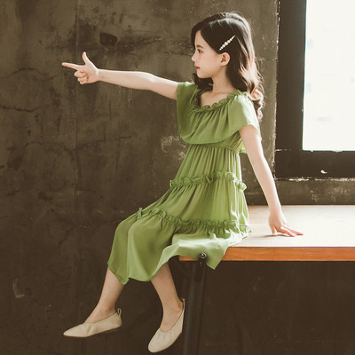 Modern nyári gyerekruha leeső ujjakkal